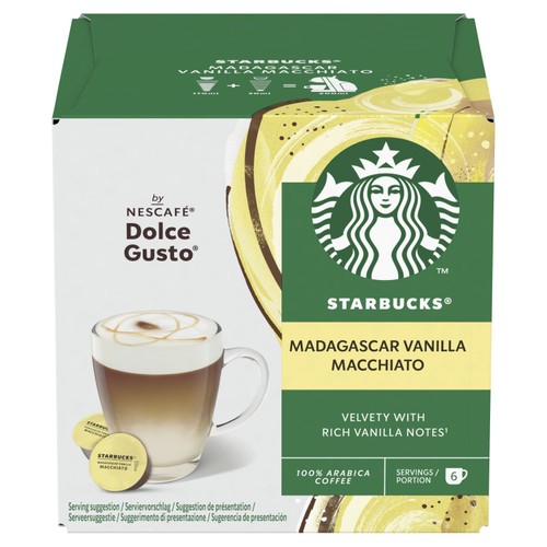 Starbucks Dolce Gusto Madagascar Vanilla Macchiato Coffee Pods x 12  thumbnail 2