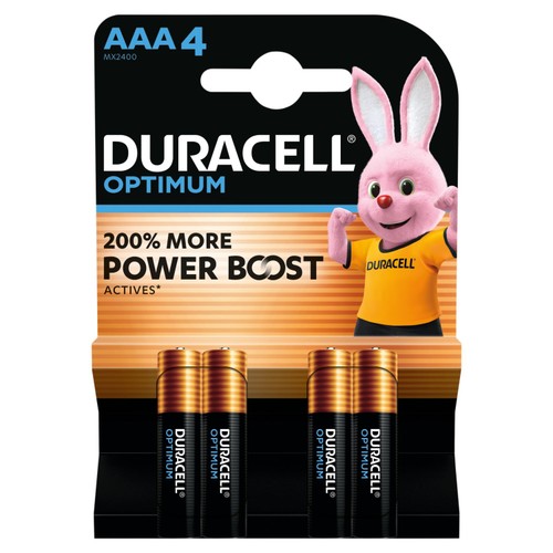 Duracell Optimum AAA Alkaline Batteries LR03 