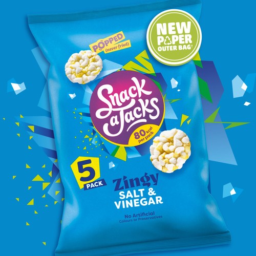 Snack a Jacks Salt & Vinegar Multipack Rice Cakes Crisps thumbnail 2