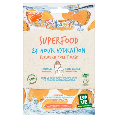 7th Heaven Super Food 24Hr Hydration Sheet Mask Tumeric