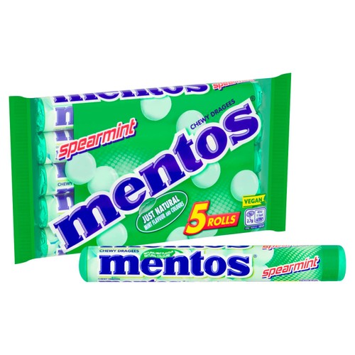Mentos Chewy Dragees Spearmint Rolls thumbnail 2
