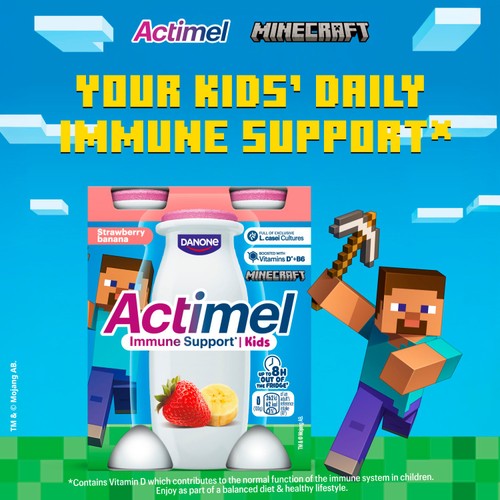 Actimel Kids Strawberry & Banana Yogurt Drinks thumbnail 4