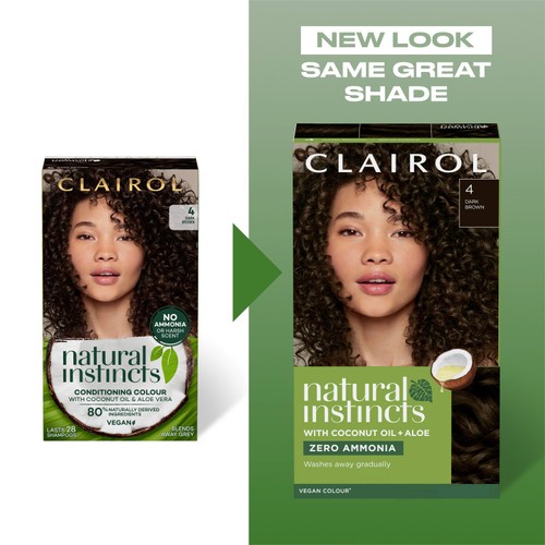 Clairol Natural Instincts Semi-Permanent Hair Dye 3 Brown Black thumbnail 6
