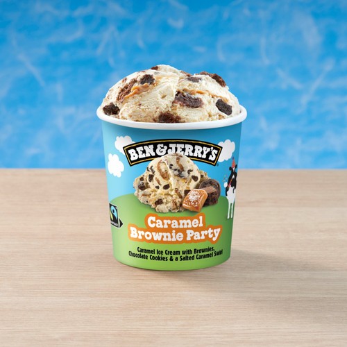 Ben & Jerry's Caramel Brownie Party Ice Cream Tub 465ml thumbnail 3