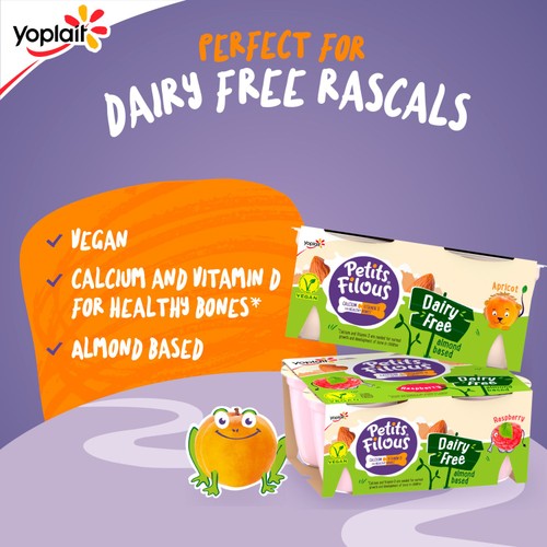 Petits Filous Kids Dairy Free Raspberry Yoghurt Pots  thumbnail 3