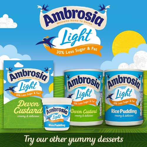 Ambrosia Light Low Fat & Reduced Sugar Custard Dessert Carton 1kg thumbnail 2