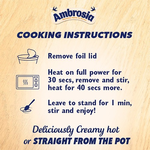 Ambrosia Ready to Eat Porridge Oat Cereal Pot Original   210g thumbnail 2