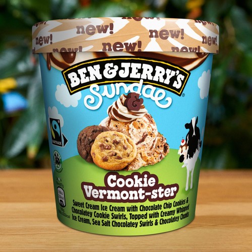 Ben & Jerry's Sundae Cookie Vermont-ster Ice Cream Tub   427ml thumbnail 2