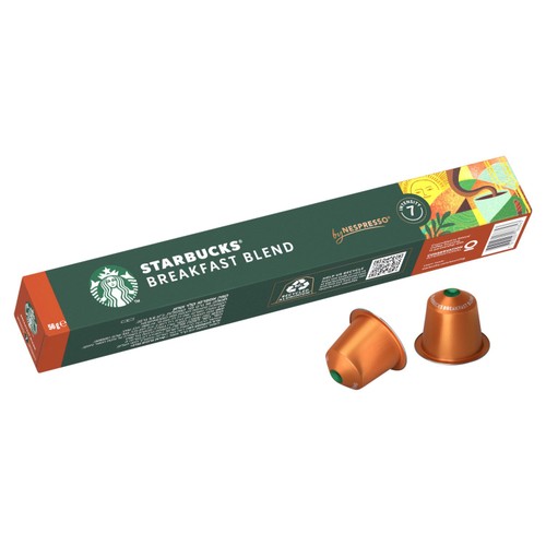 Starbucks by Nespresso Breakfast Blend Medium Coffee Pods x10