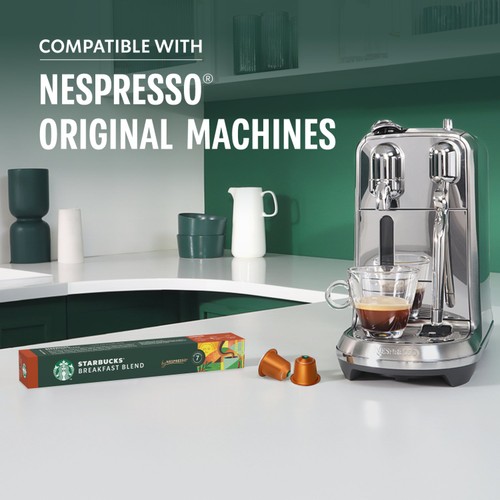 Starbucks by Nespresso Breakfast Blend Medium Coffee Pods x10 thumbnail 4