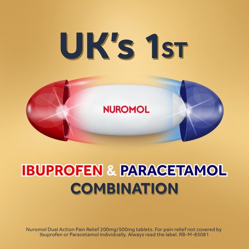 Nuromol Dual Action Pain Relief 6 Tablets thumbnail 3
