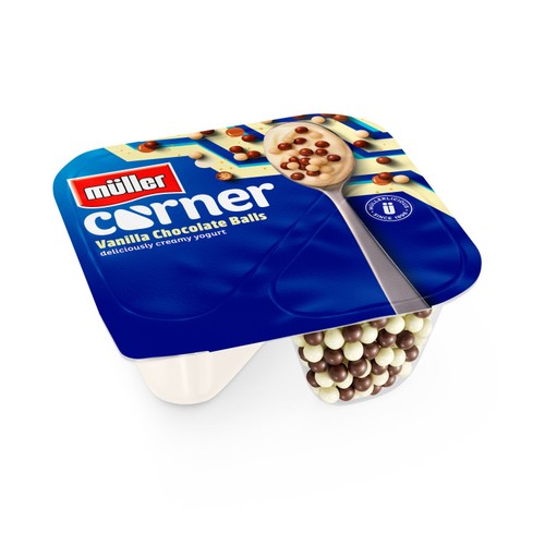 Muller Corner Vanilla Yogurt with Chocolate Balls 124g thumbnail 2