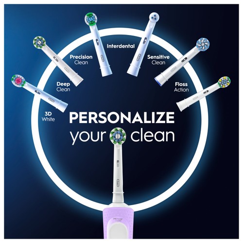 Oral-B Vitality Pro Lilac Mist Electric Rechargeable Toothbrush thumbnail 8