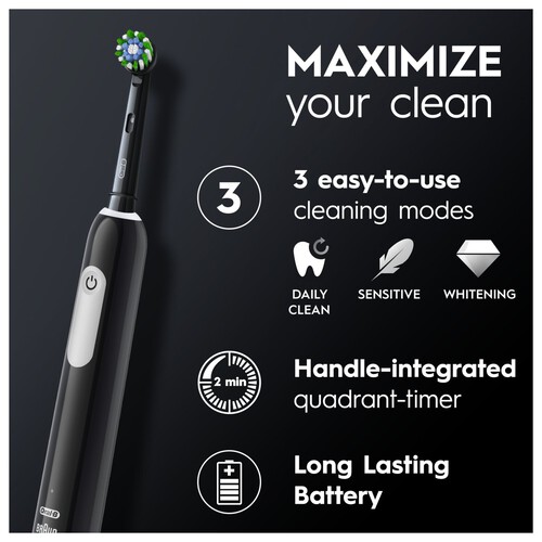 Oral-B Pro 1 680 Black Electric Rechargeable Toothbrush & Travel Case thumbnail 5