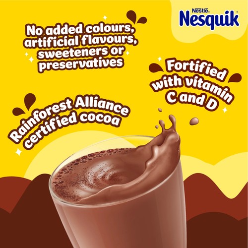Nesquik Chocolate Flavoured Milkshake Powder 500g Tub thumbnail 5