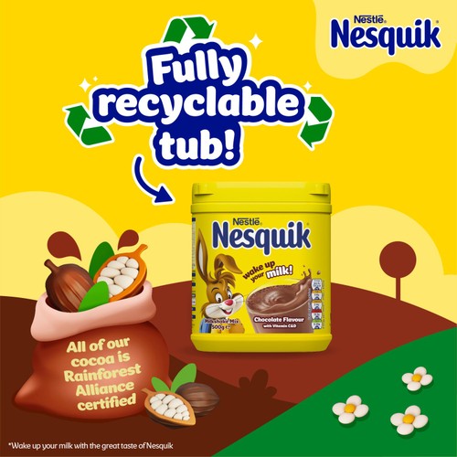 Nesquik Chocolate Flavoured Milkshake Powder 500g Tub thumbnail 7