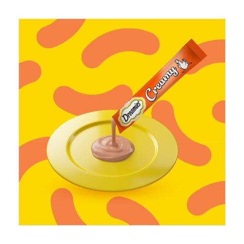 Dreamies Creamy No Sugar Cat Treats With Chicken  thumbnail 3