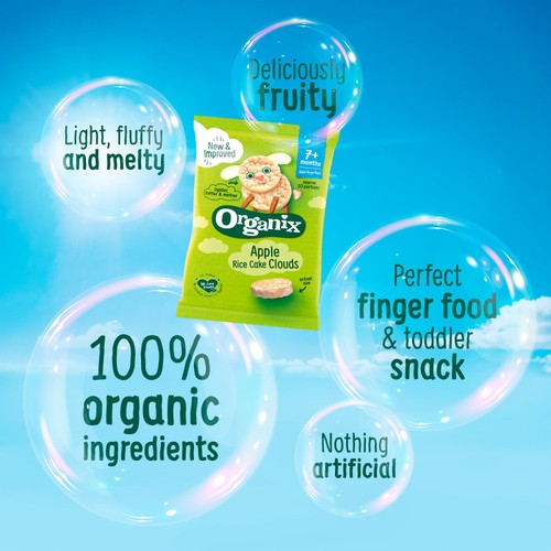 Organix Apple Rice Cake Clouds Multipack 4X18G thumbnail 2