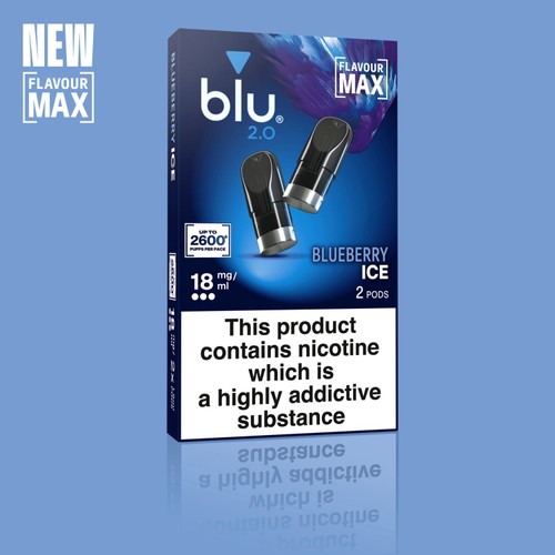 Blu 2.0 Blueberry Ice Vape Pods 18mg/ml thumbnail 3