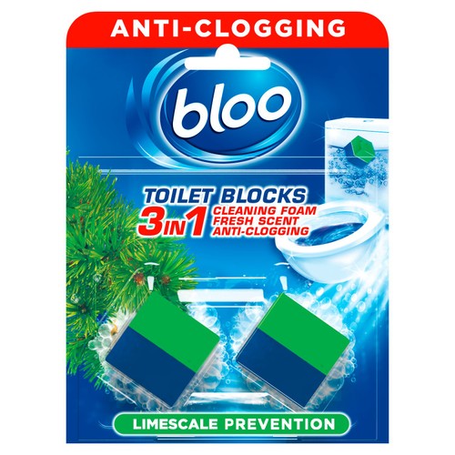 Bloo 2in1 In-Cistern Limescale Prevention Toilet Blocks 2 x 50g (100g)
