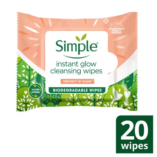 Simple Face Wipes Bio Instant Protect & Glow