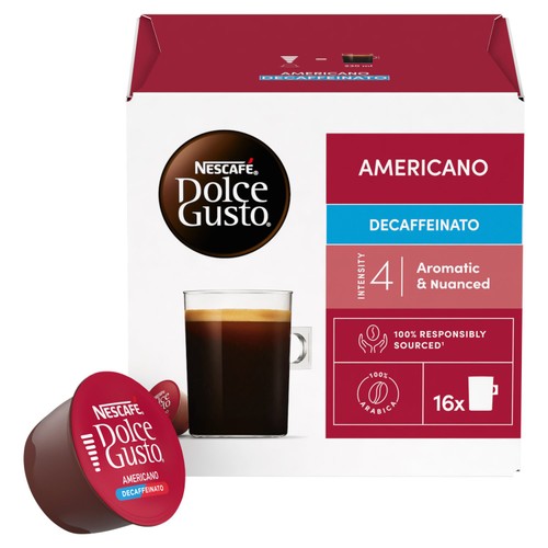 Nescafe Dolce Gusto Americano Decaff Coffee Pods 16 Capsules thumbnail 2