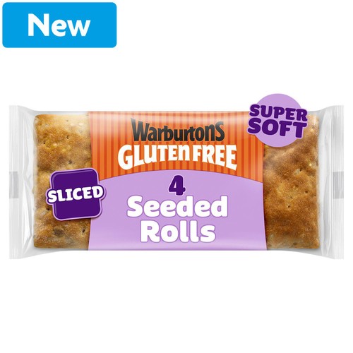 Warburtons Gluten Free Soft Sliced Seeded Rolls 4 Pack