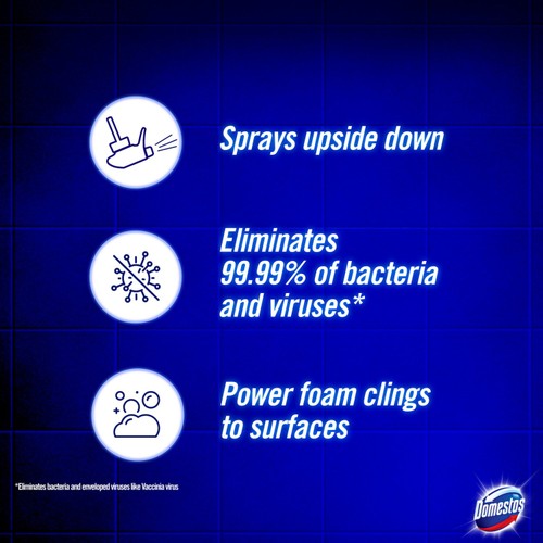 Domestos Power Foam Toilet & Bathroom Cleaner Arctic Fresh 450ml thumbnail 4