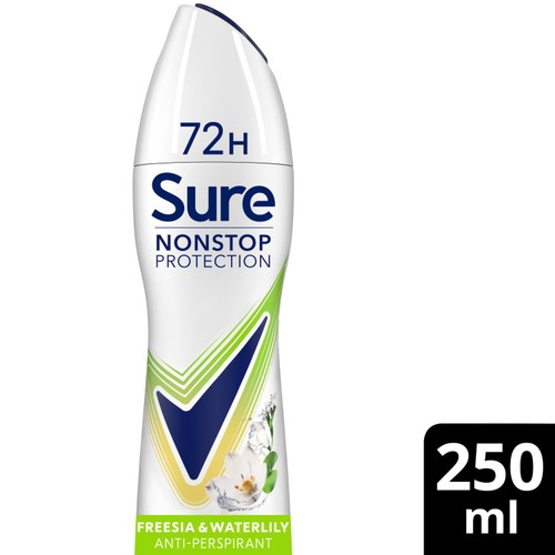 Sure Antiperspirant Deodorant Nonstop Freesia & Waterlily 250ml