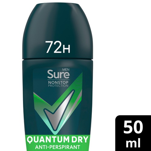 Sure Men Antiperspirant Deodorant Roll On Nonstop Quantum Dry 50ml