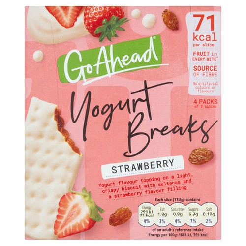 Go Ahead Strawberry Fruit Yogurt Breaks Snack Bars Multipack