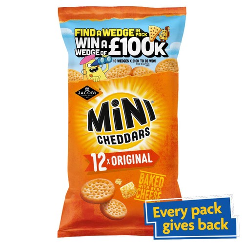 Jacob's Mini Cheddars Original Multipack Snacks 12 Pack