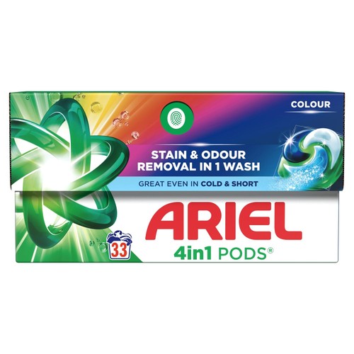 Ariel Colour 4-in-1 Pods Washing Capsules 33 Pack thumbnail 2