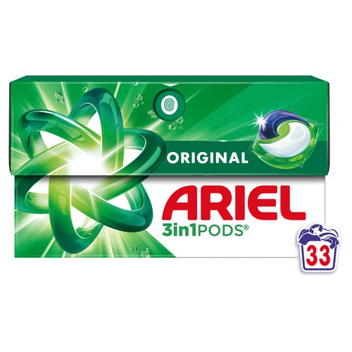 Ariel Original 3 In 1 Washing Pods 33 Pack