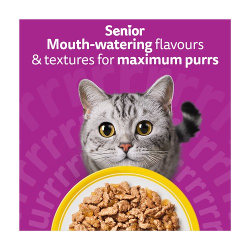 Whiskas Senior 7+ Poultry Feasts Wet Cat Food Pouches in Jelly 40 x 85g thumbnail 3