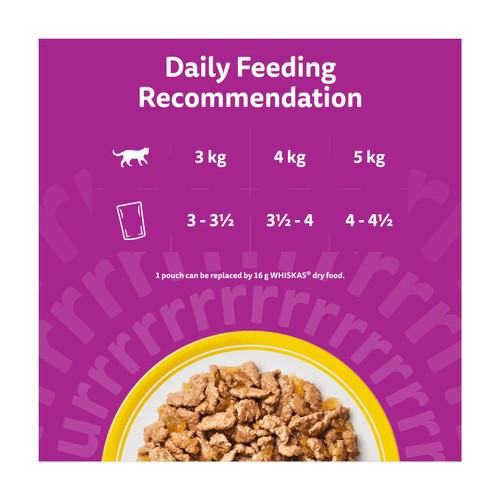 Whiskas Senior 7+ Poultry Feasts Wet Cat Food Pouches in Jelly 40 x 85g thumbnail 4