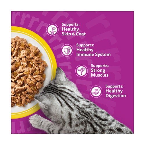 Whiskas 1+ Poultry Feasts Adult Wet Cat Food Pouches in Jelly thumbnail 5