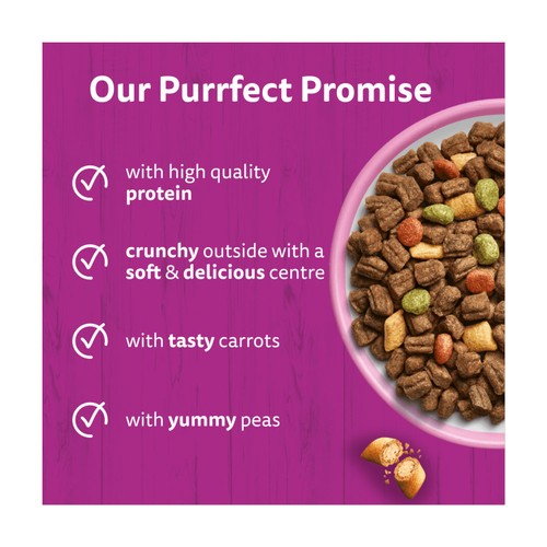 Whiskas 1+ Salmon Adult Dry Cat Food thumbnail 2