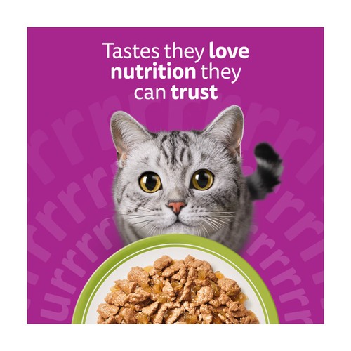 Whiskas 1+ Mixed Menu Adult Wet Cat Food Pouches in Jelly thumbnail 3