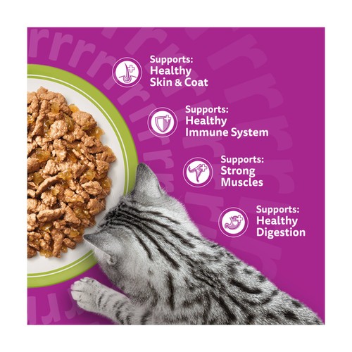 Whiskas 1+ Mixed Menu Adult Wet Cat Food Pouches in Jelly thumbnail 5