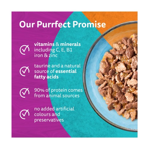 Whiskas 1+ Duo Surf and Turf Adult Wet Cat Food Pouches in Jelly thumbnail 2