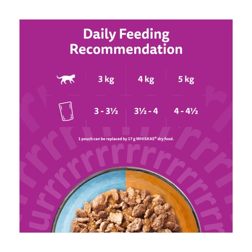 Whiskas 1+ Duo Surf and Turf Adult Wet Cat Food Pouches in Jelly thumbnail 4