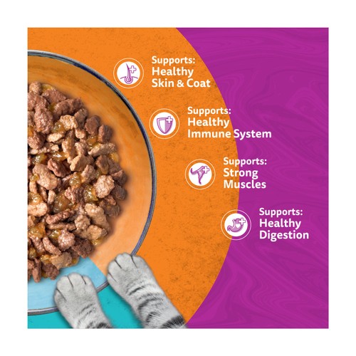 Whiskas 1+ Duo Surf and Turf Adult Wet Cat Food Pouches in Jelly thumbnail 5