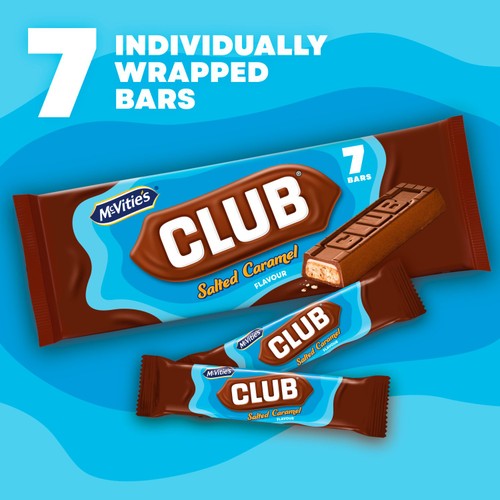 McVitie's Club Salted Caramel Biscuit Bar 7 Pack thumbnail 4