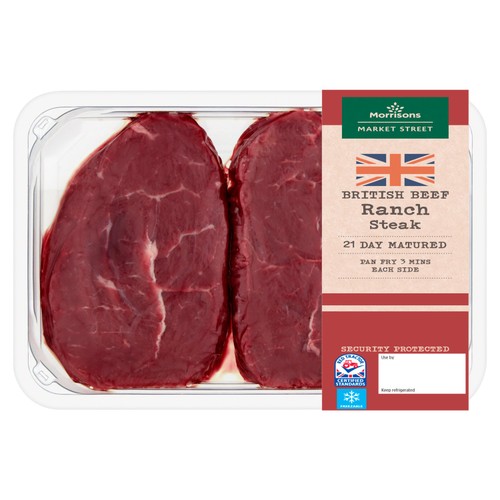 Morrisons British Beef Ranch Steaks 2 Pack 255g thumbnail 2