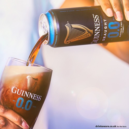 Guinness Draught Alcohol Free Stout Beer 0.0% vol Cans 10x440ml thumbnail 4