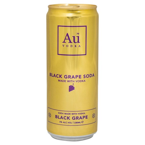 Au Vodka Black Grape Soda Can 330m