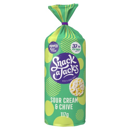 Snack A Jacks Jumbo Sour Cream & Chive Sharing Rice Cake Crisps