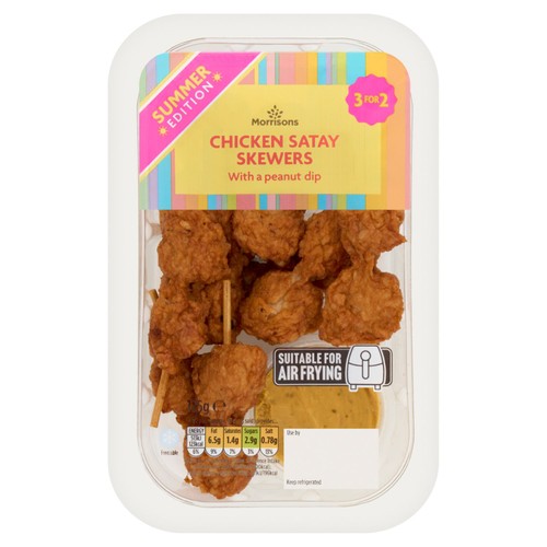 Morrisons Chicken Satay Skewers with a Rich Peanut Dip 125g