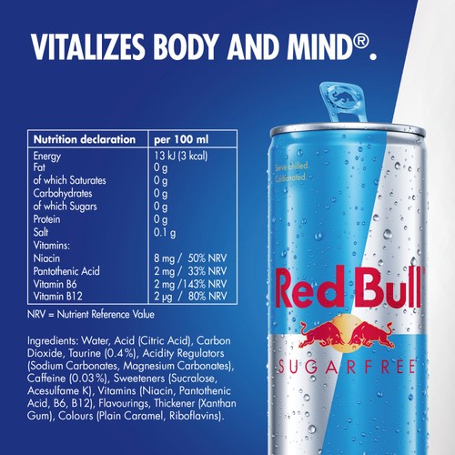 Red Bull Energy Drink Sugar Free thumbnail 2